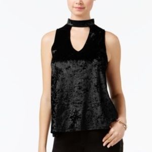 Women's Almost Famous Velvet Choker Top